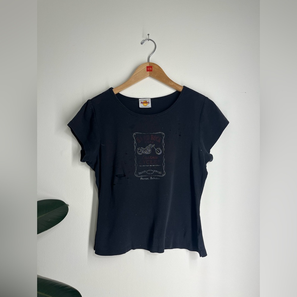 90’S VINTAGE HAND DISTRESSED HARD ROCK TEE
